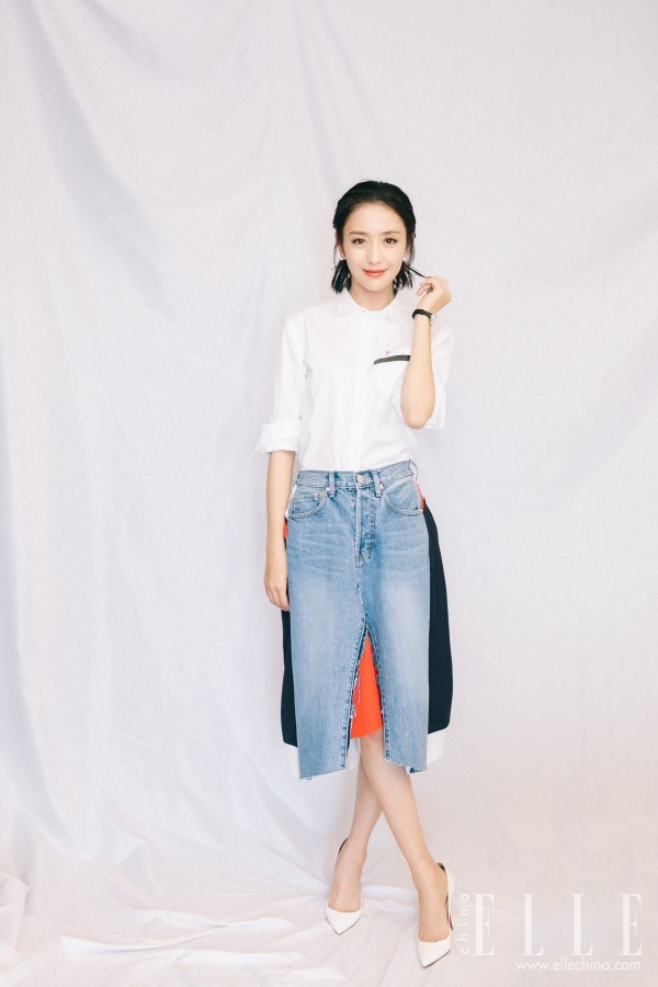 怎么穿都朝气满满的牛仔半裙,女神超模都在穿!