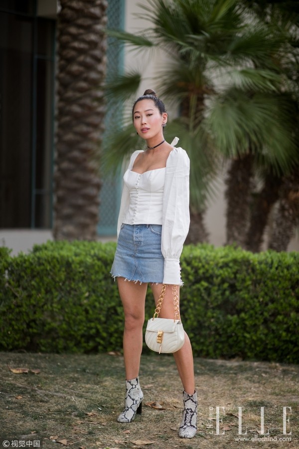 怎么穿都朝气满满的牛仔半裙,女神超模都在穿!